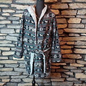 Victoria Secret Pink reversible robe sz XS